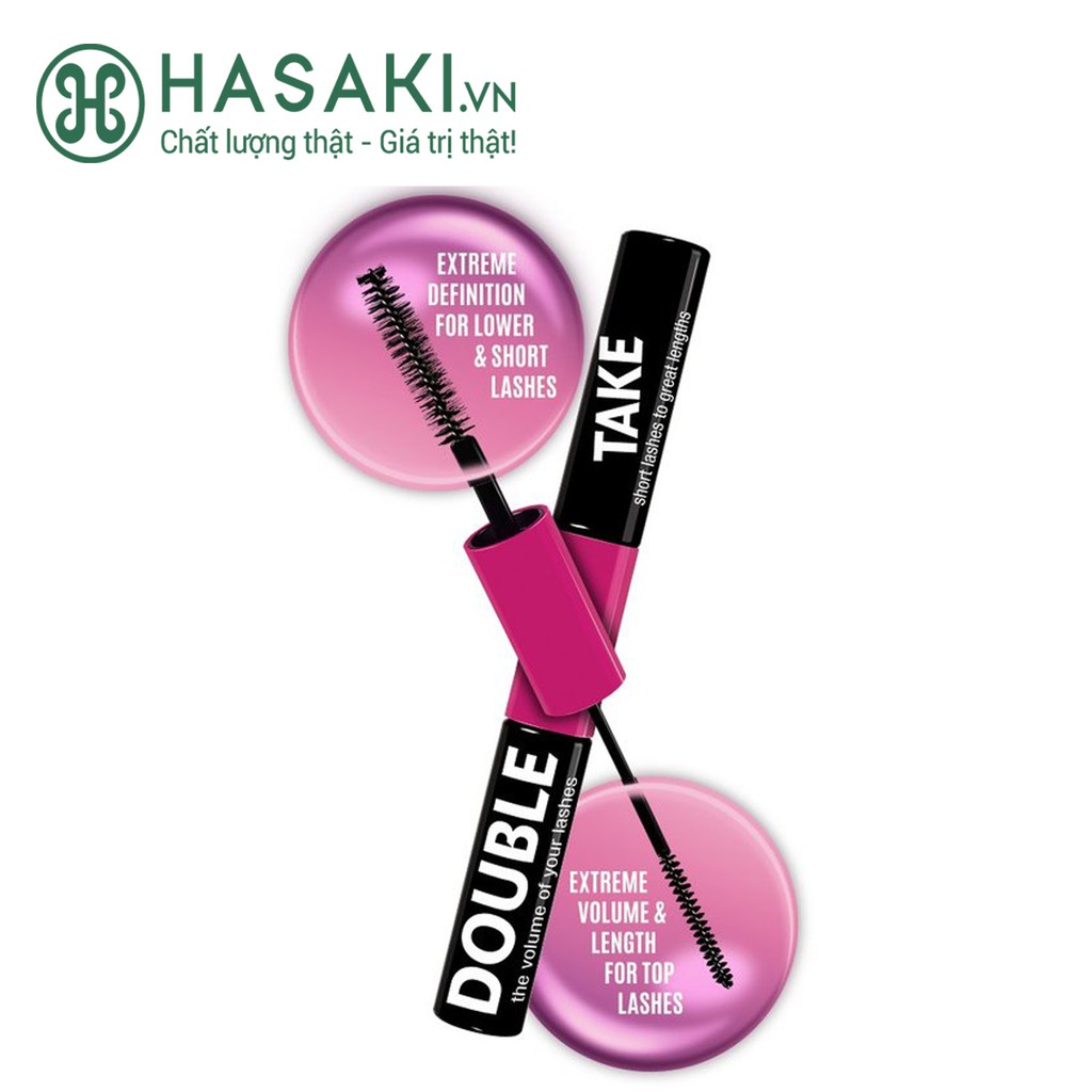 Mascara Silkygirl 2 Đầu Làm Cong, Dày &amp; Định Hình Mi Double Take Waterproof Duo Mascara