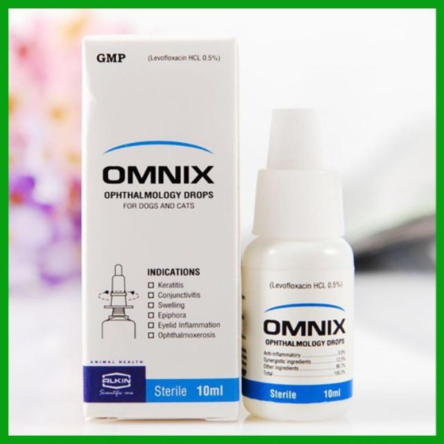 CHAI NHỎ MẮT CHO CHÓ MÈO THÚ CƯNG Omnix Trị các bệnh về mắt Chai 10ml Xuất xứ từ Anh Quốc