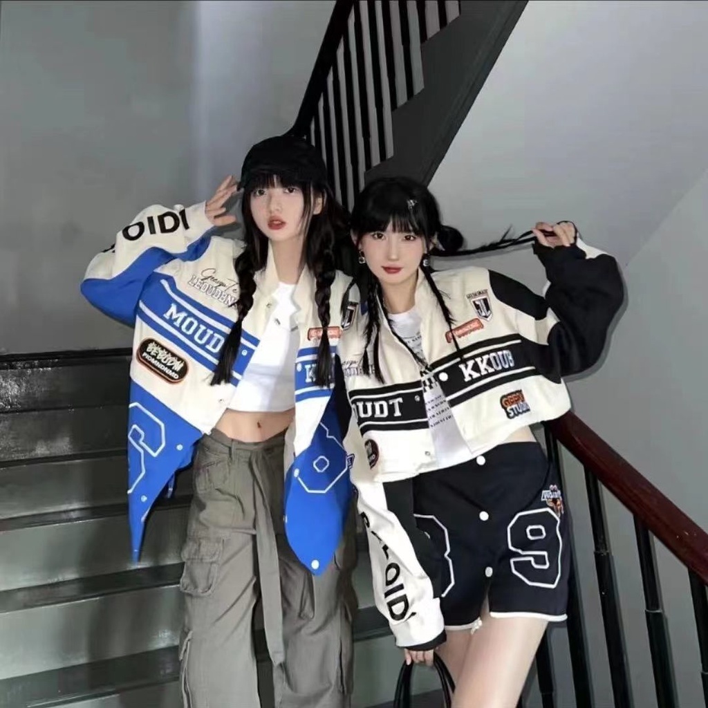 Áo In Chữ Phong Cách Retro Mỹ