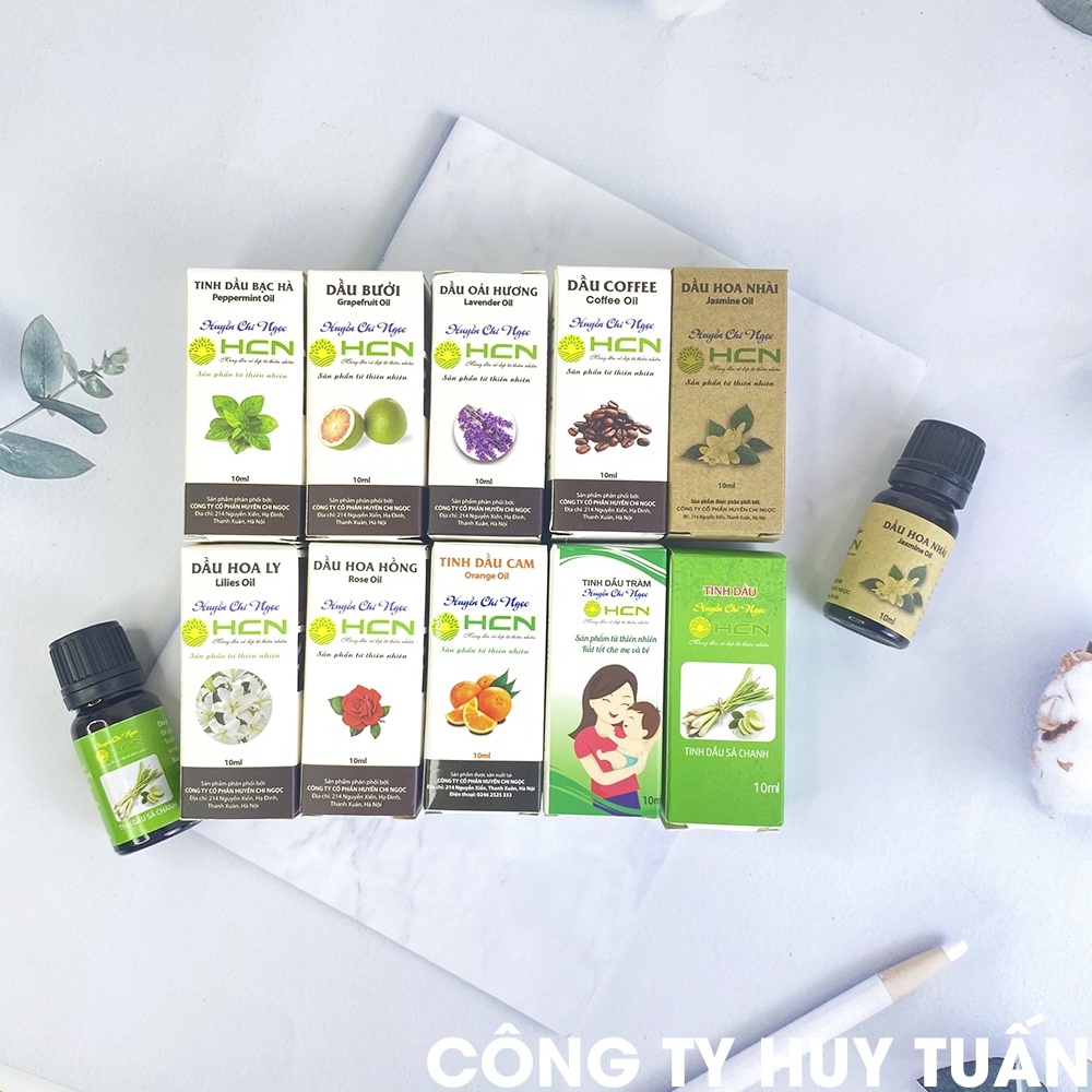 Tinh dầu thiên nhiên HCN 11 mùi hương để lựa chọn