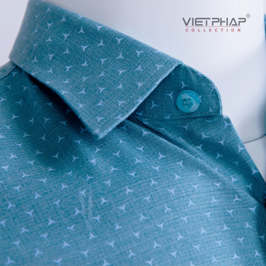 Áo Sơ Mi Nam Tay Ngắn Vạt Ngang Vải Bamboo Cao Cấp  Việt Pháp  9401. Thấm Hút Mồ Hôi, Chống Tia UV - Hàng Chính Hãng
