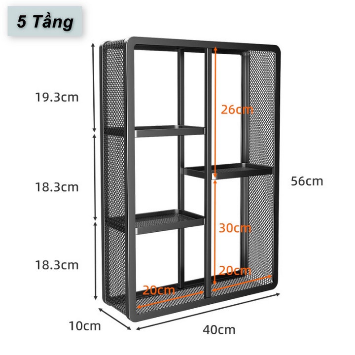 Euro Home - Kệ Bếp Gia Vị Treo Tường Wall Spice Carbon