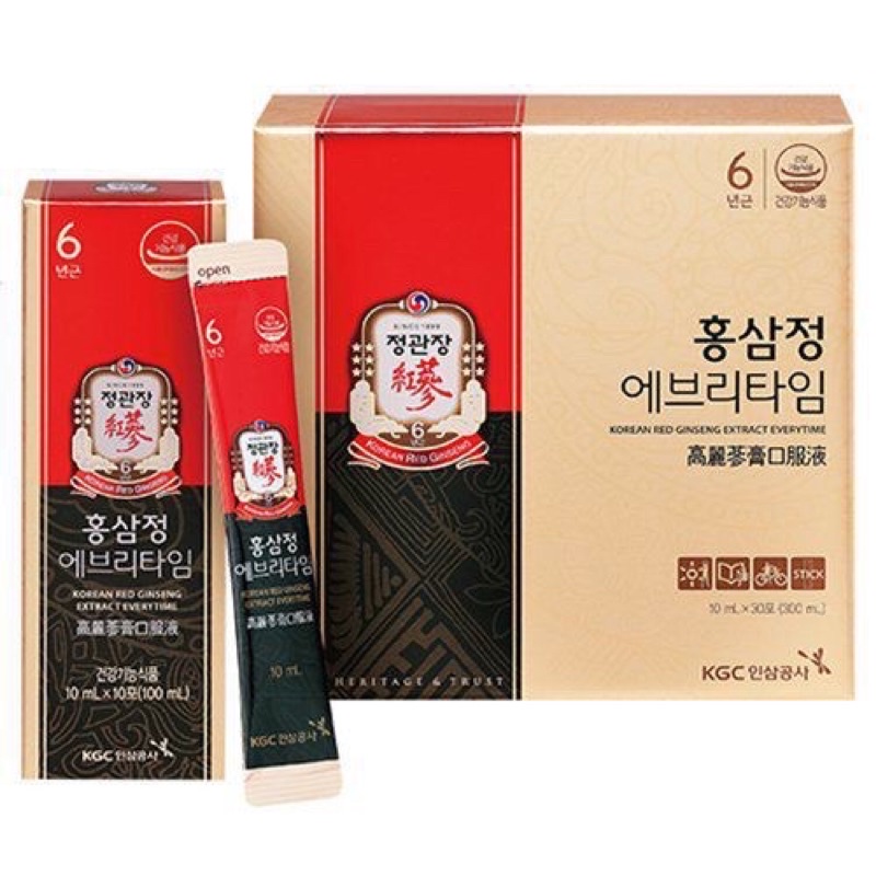 Tinh Chất Hồng Sâm KGC Cheong Kwan Jang Pha Sẵn Extract Everytime Original và balance 30 gói