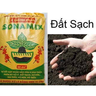 đất sạch trồng cây,rau,hoa -bao sonamix đóng lẻ ( túi 500gram)