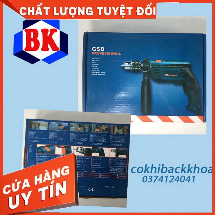 MÁY KHOAN TƯỜNG, SẮT, GỖ  BOSCH KHOAN 13 LY - PROFESSIONAL GSB 13RE - BẢO HÀNH TOÀN QUỐC nguyên zin nhé các bác