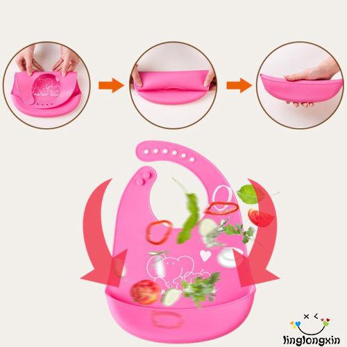 Yếm Ăn Bằng Silicon Chống Thấm Nước Cho Bé