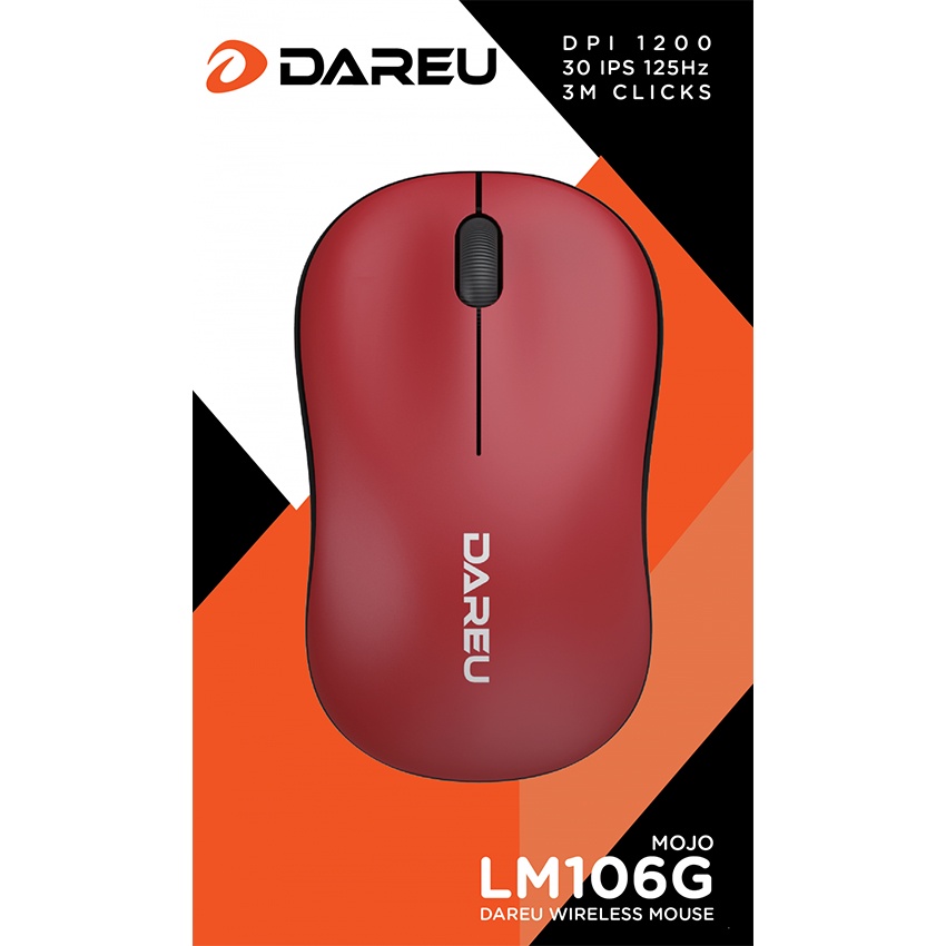 Chuột không dây Dareu LM106G độ phân giải lên đến 1200dpi, di chuyển nhanh mượt mà
