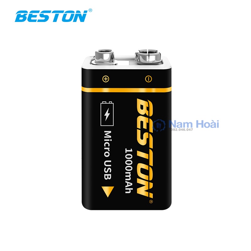 Pin sạc 9V Li-ion Beston sạc trực tiếp micro, type C  USB dùng cho micro không dây, đồng hồ đo điện, máy nghe nhạc