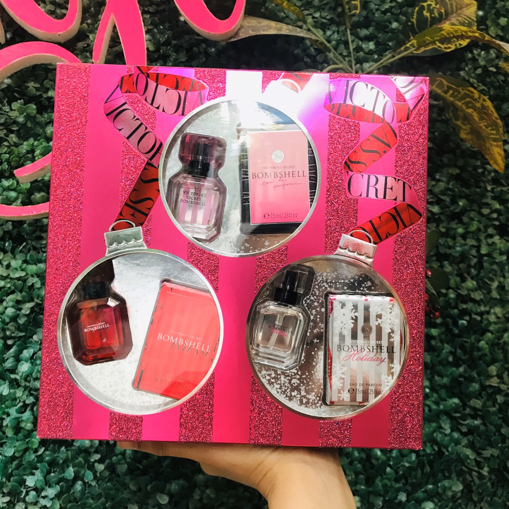 Set Nước hoa Victoria Secret Bombshell EDP - Bombshell Intense - Bombshell Holiday 7.5ml Chính Hãng