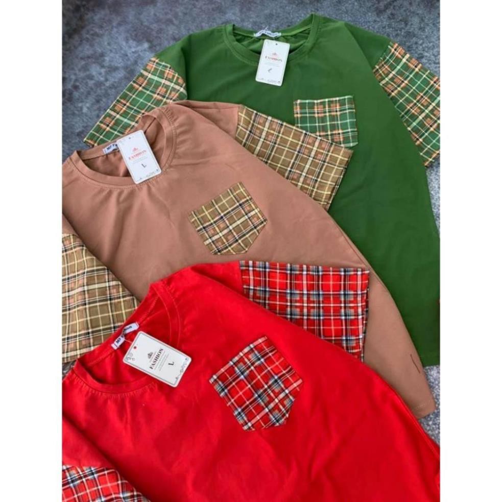 Đồ Bộ Nữ MIC06228 Đồ Bộ Mặc Nhà Chất Cotton Đẹp Hình In Mickey Sọc Ca Rô 2 Bên Size 40KG - 80KG | BigBuy360 - bigbuy360.vn