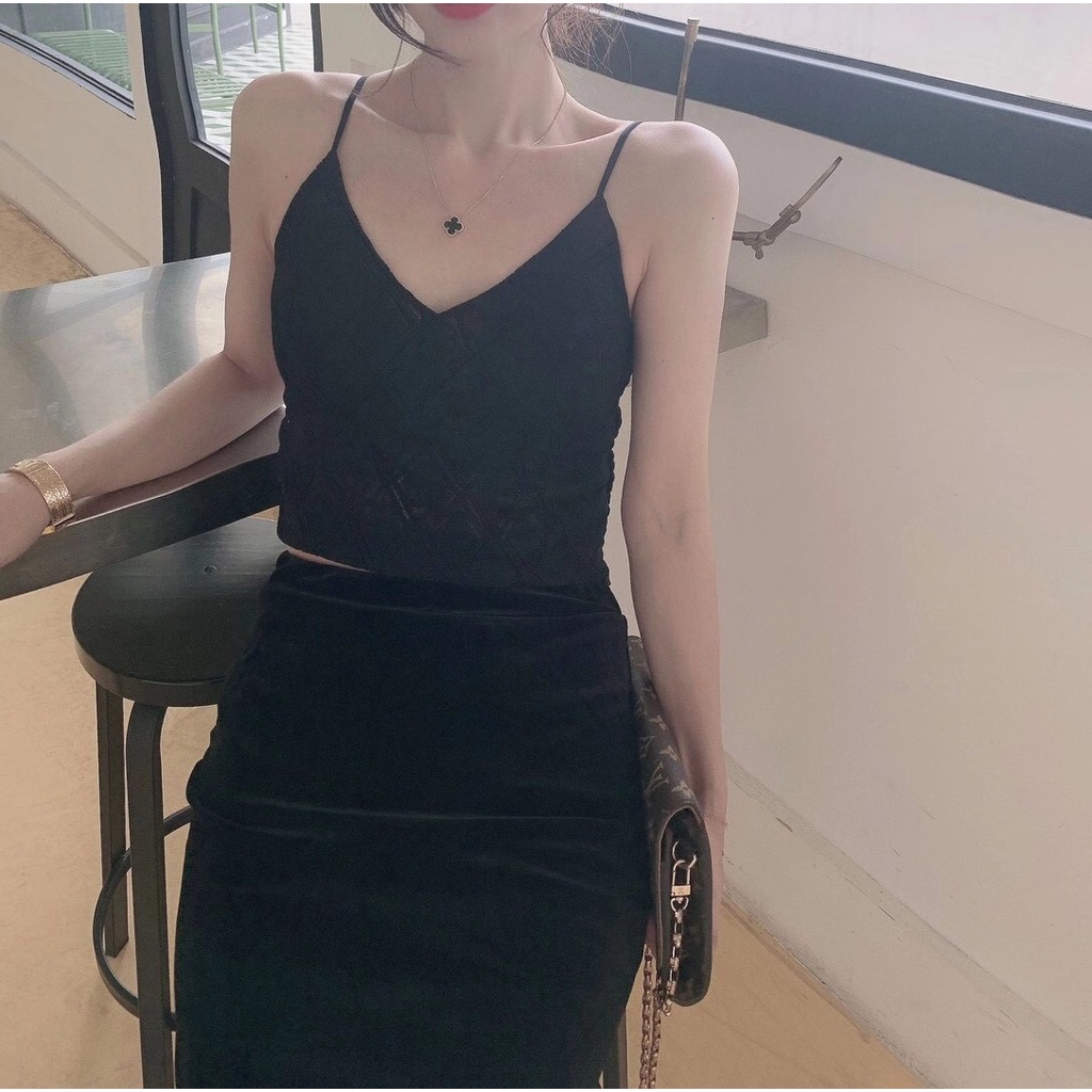 Áo bra ren sexy kẻ ô đệm dày chun lưng siêu đẹp BR998