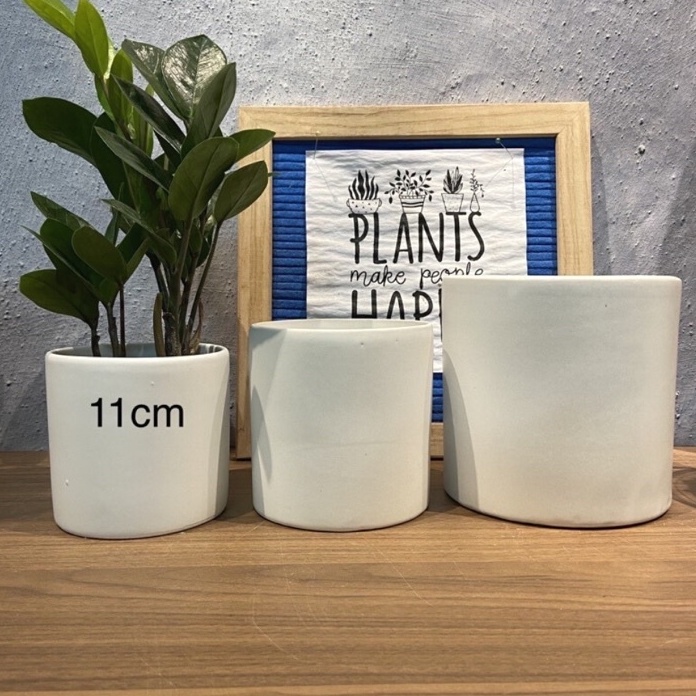 Chậu Trụ 11x11cm Trồng Cây Để Bàn, Cây Phong Thủy