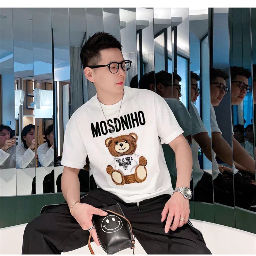 Áo Thun Hè  Phong Cách Gấu MOSCHINO Thời Trang Trẻ Trung Năng Động Thoải Mái Hot 2022Phong Cách AMBITION