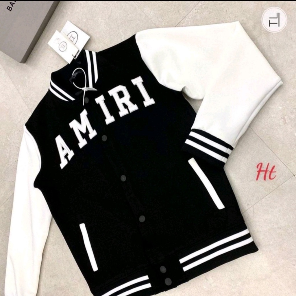 Áo Bomber Nỉ AMIRI ❤ Áo Bomber Varsity Bóng Chày Nam Nữ