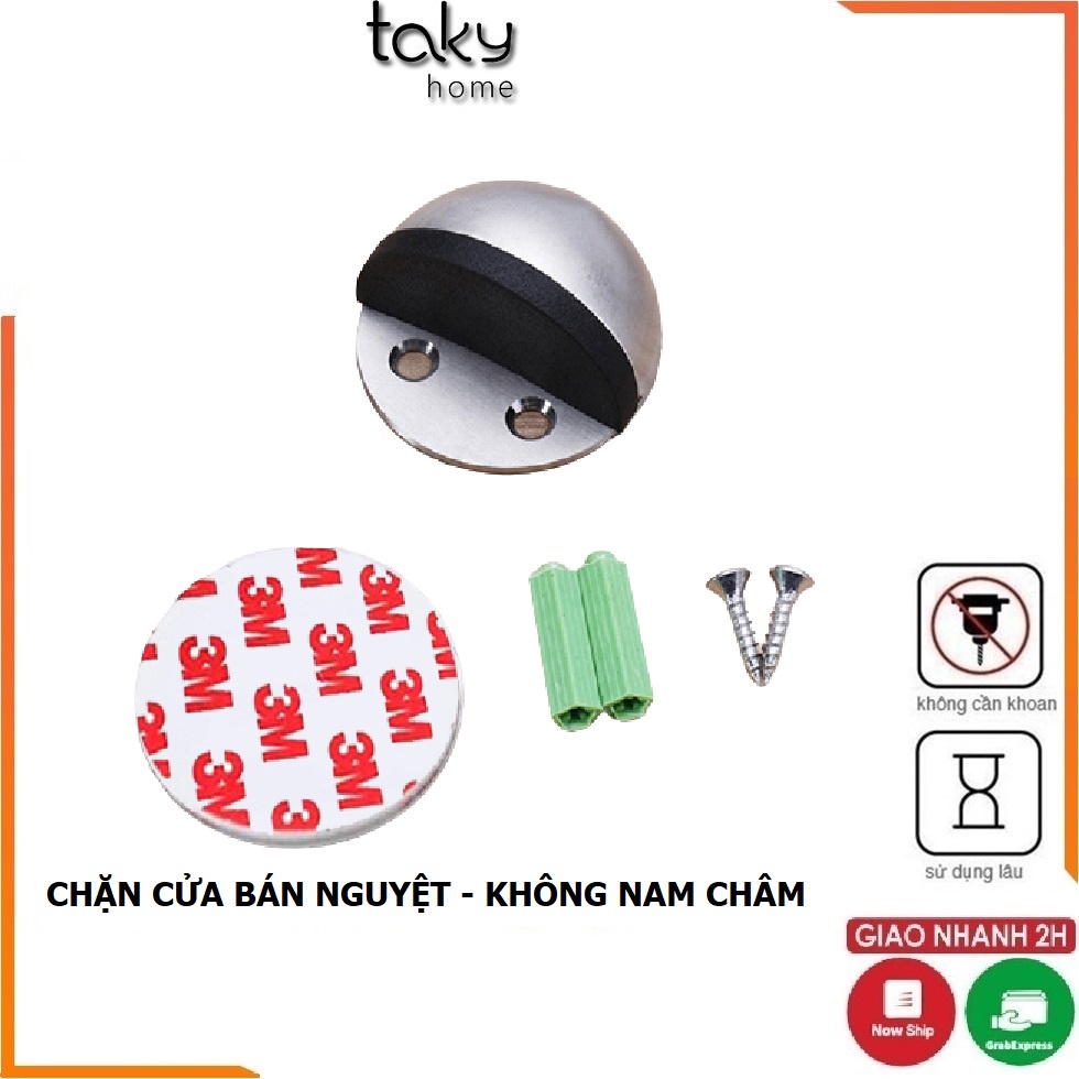 Chặn Cửa Bán Nguyệt Không Nam Châm, Chặn Cửa Gắn Sàn, Chặn Cửa Chống Va Đập Cánh Cửa Với Tường, Siêu Bền, TakyHome 1100