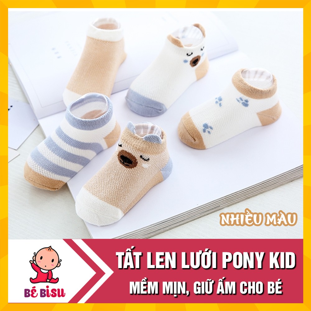 Combo 10 đôi TẤT lưới KIDS hình thú mềm mịn, giữ ấm cho bé 0-2 tuổi