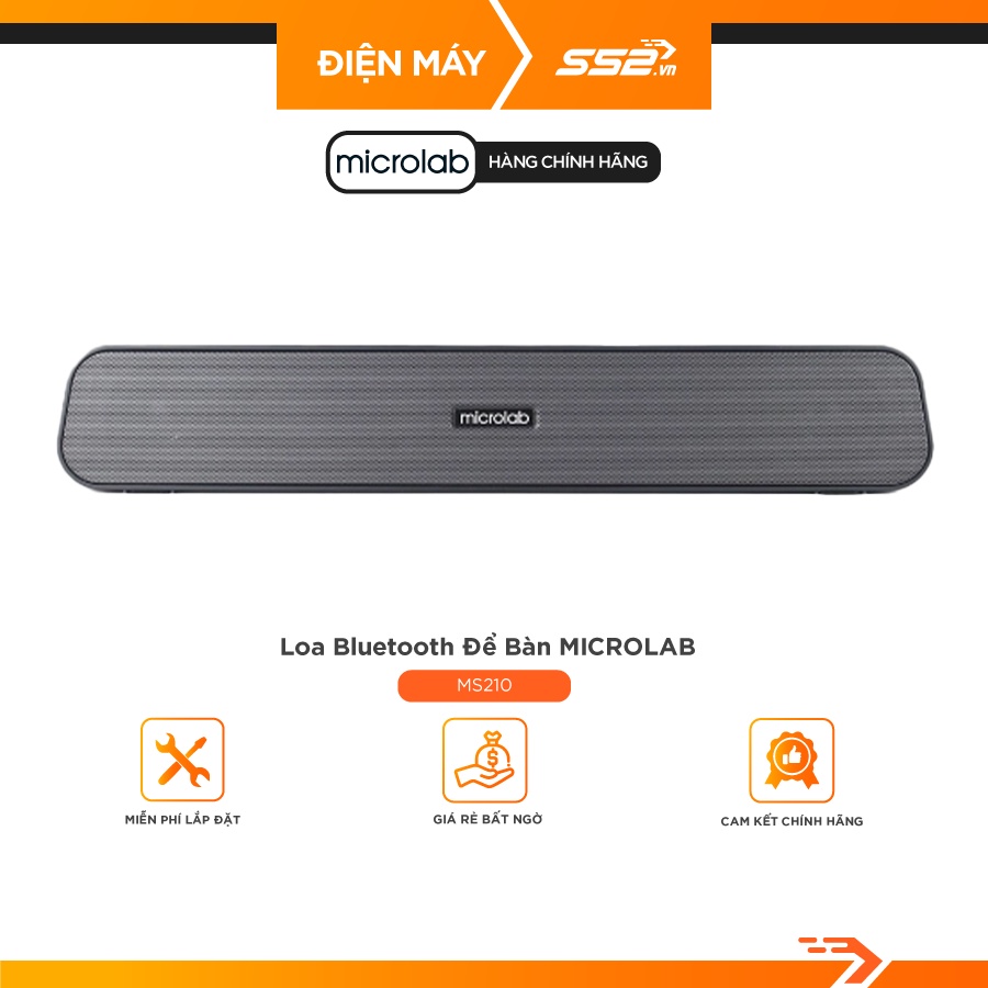 Loa Bluetooth Để Bàn Microlab MS210 Hỗ Trợ Kết Nối FM/Thẻ nhớ/AUX/USB - Bảo Hành Chính Hãng