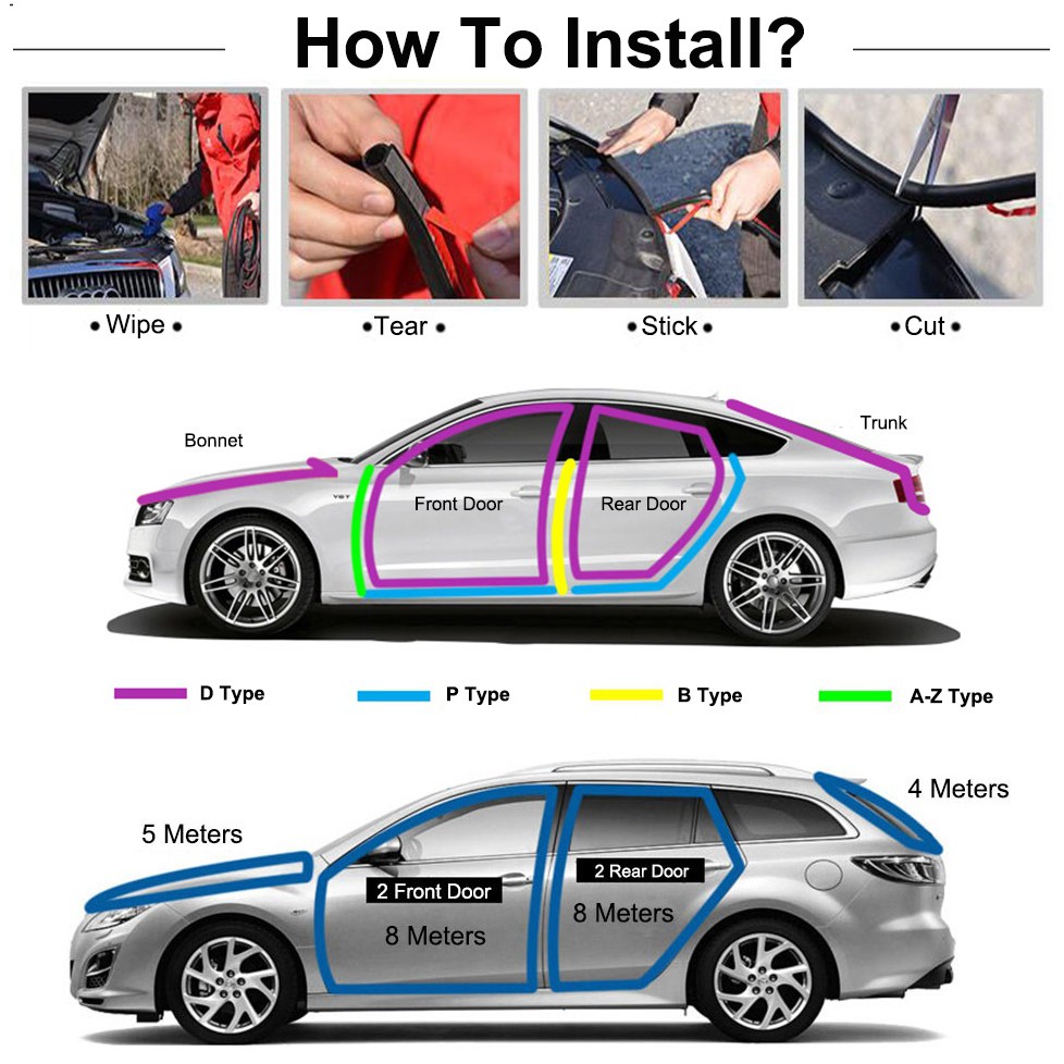 [BÁN BUÔN] 100m cuộn cao su chữ z, gioăng z chuyên dụng dán khe hở bản lề cửa xe hơi,dán cách âm khe hở chân cửa