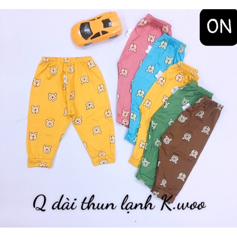 Set 5 quần dài thun lạnh petit màu bé trai, bé gái