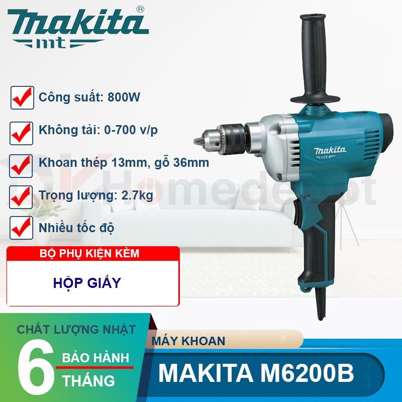 Máy khoan 2 tay cầm Makita M6200B (13mm)