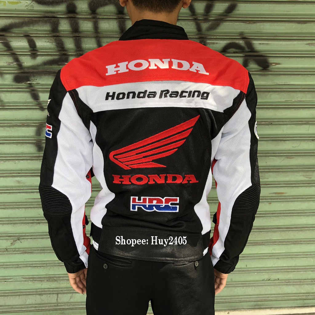 Áo giáp bảo hộ Honda màu đen đỏ