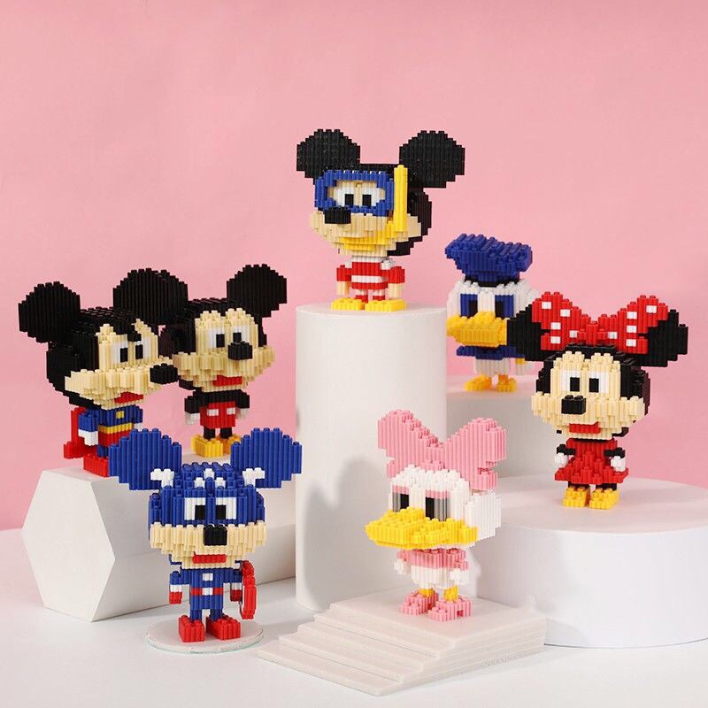 SẴN Lego xếp hình tự lắp ráp mô hình Mickey Minnie Donald duck Goofy
