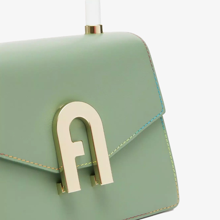 Túi Nữ FURLA Elettra Mini Top Handle Vitello Roma Manico Plexiglass