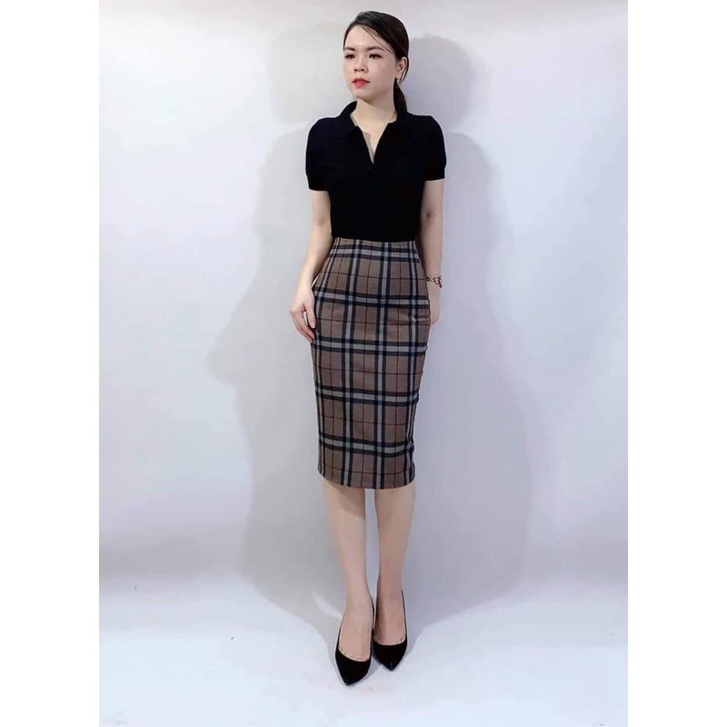 Chân Váy bút chì hoạ tiết