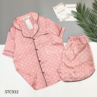 Myna Pyjamas - Bộ lụa satin Cộc Đùi hình