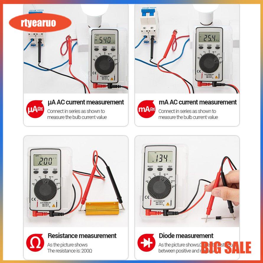 Đồng hồ vạn năng kỹ thuật số mini ANENG AN101 thiết kế chuyên dụng