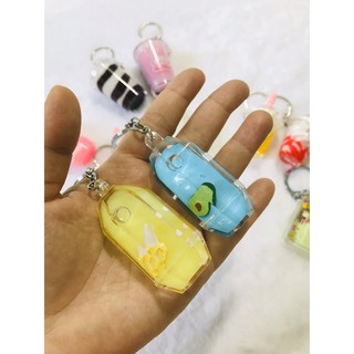 Móc khóa trà sữa, kem cute