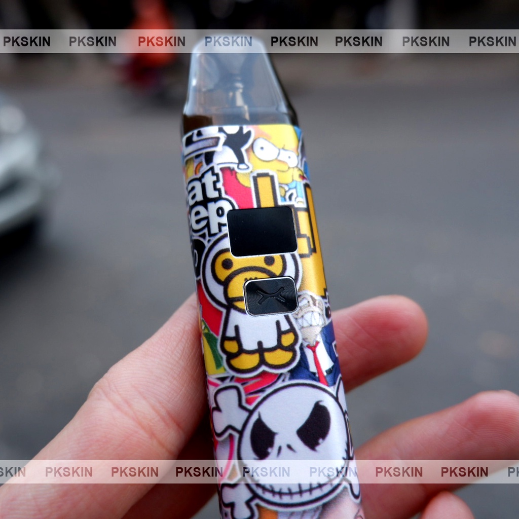 Miếng dán skin ( dán trang trí ) dành cho vape / pod xlim , xlim SE, favosix, xtal pro , feelin hình hoạt họa