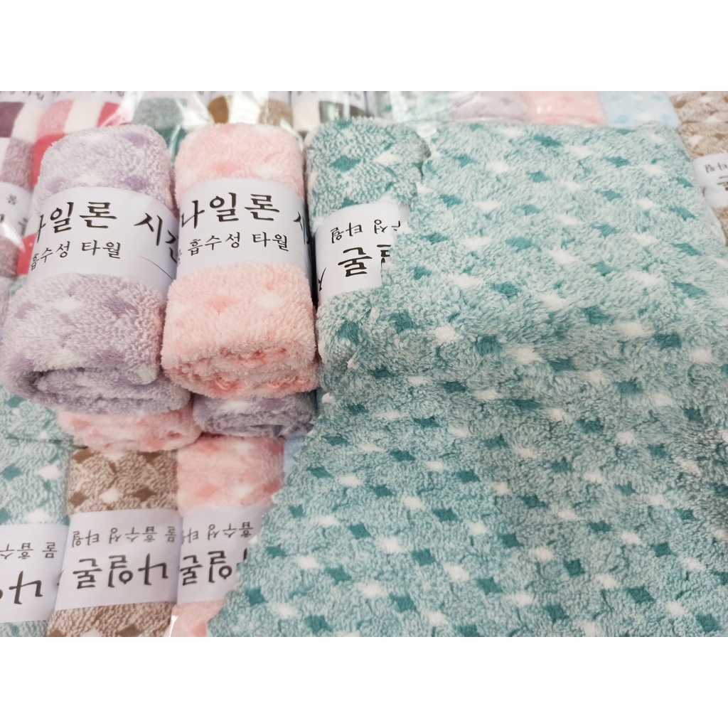 Khăn Mặt Lông Cừu Hàn Quốc Siêu Mềm (30 x 50cm) - khăn mặt cotton cao cấp