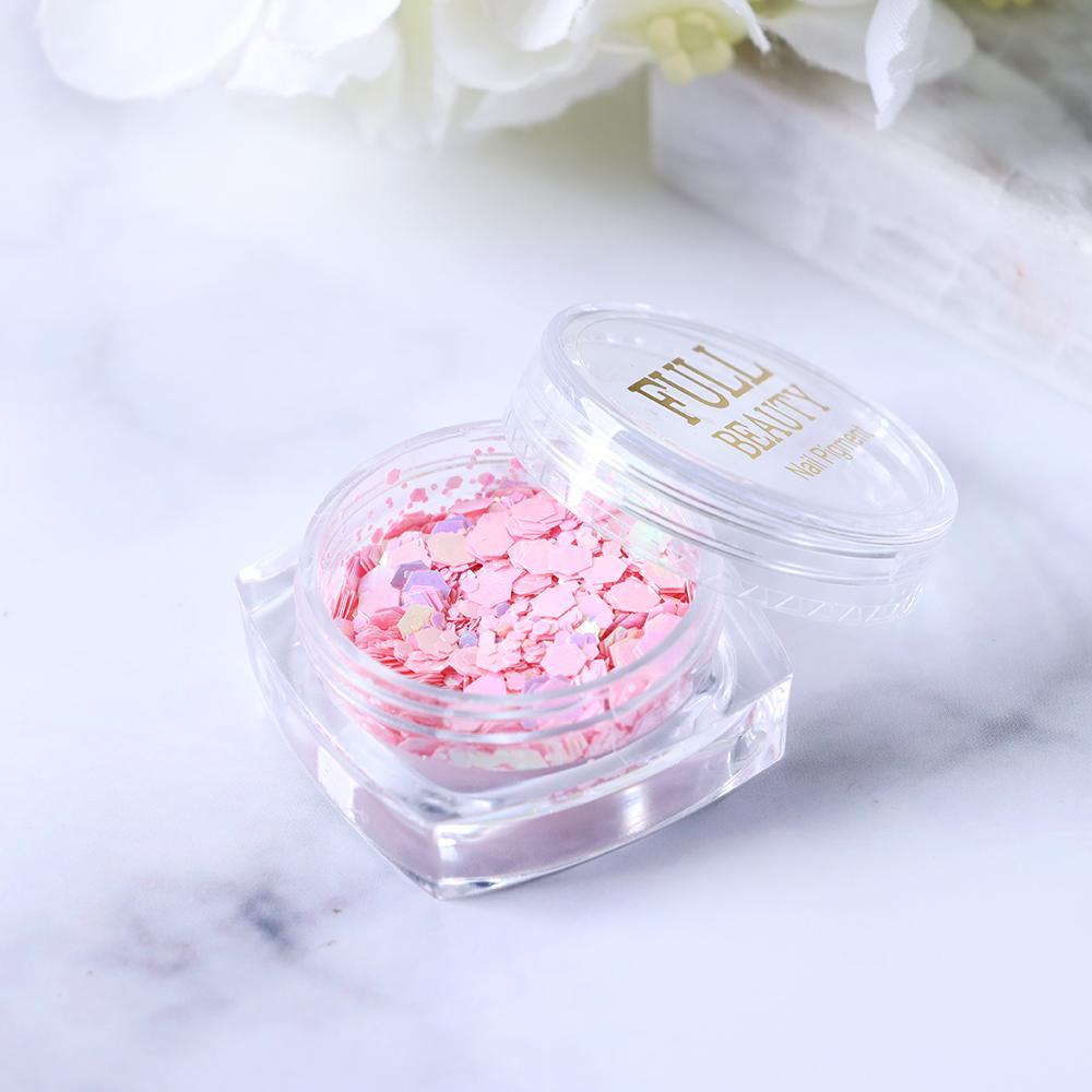1 Hộp Sequin Lục Giác Lấp Lánh Trang Trí Móng Tay