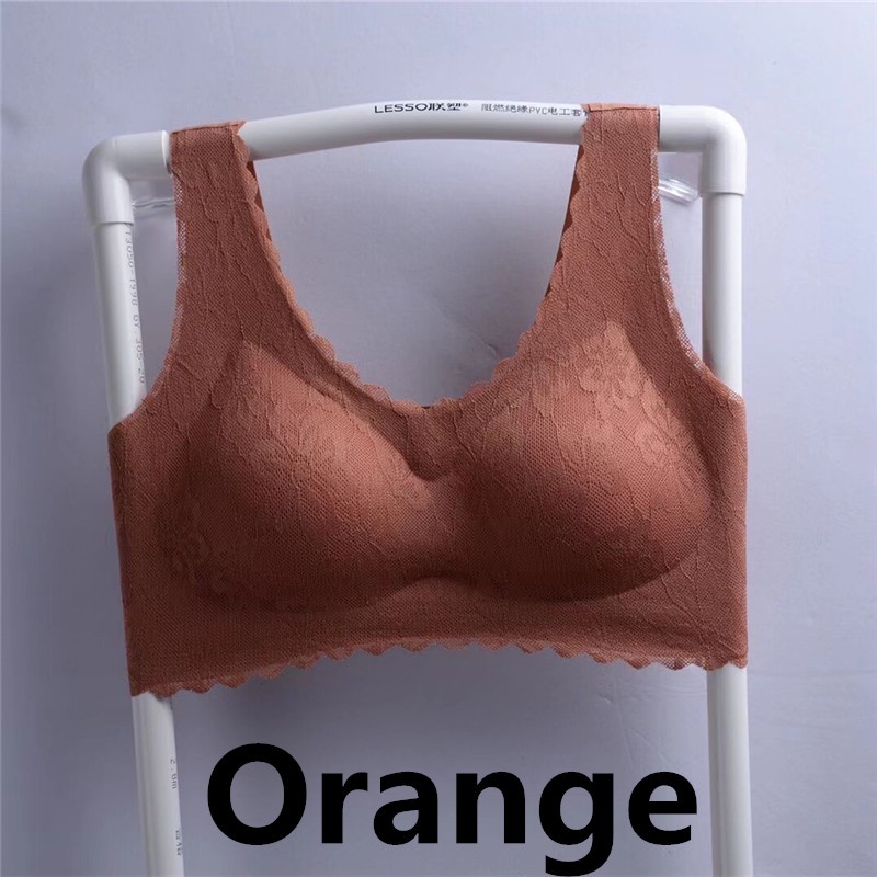 Áo ngực thể thao phối ren mềm mại không đường may size M-XXL cho nữ