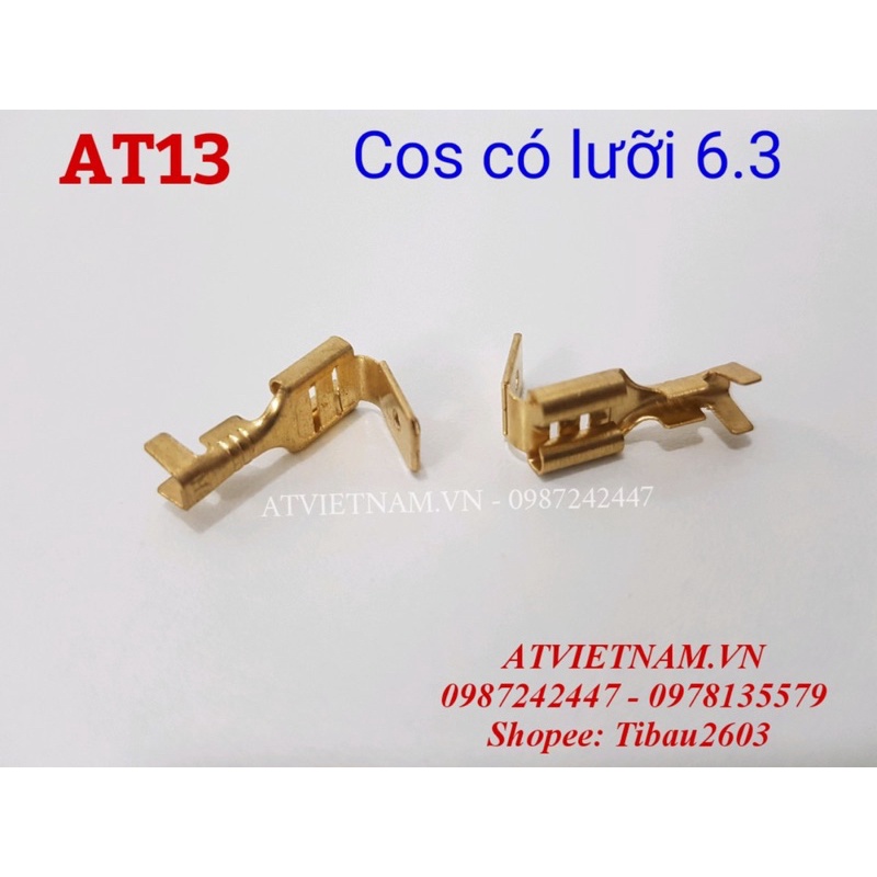 Cos dẹp 6.3 có lưỡi đưa lên, đầu cos xe máy, jack dẹp - AT13