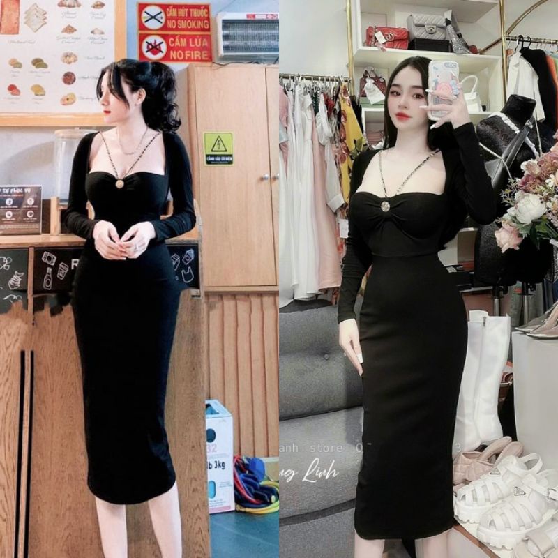 Áo cúp phối xích kèm khoác sang chảnh ( tự chụp trải sàn )