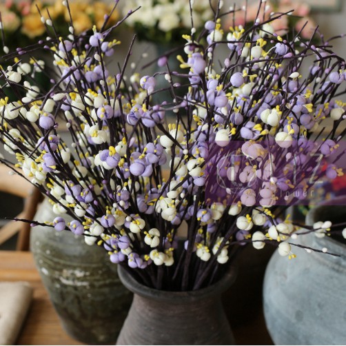 Nụ Tầm Xuân Giấy Xốp Pe Đẹp Tinh Khôi Dài 60cm Liz122