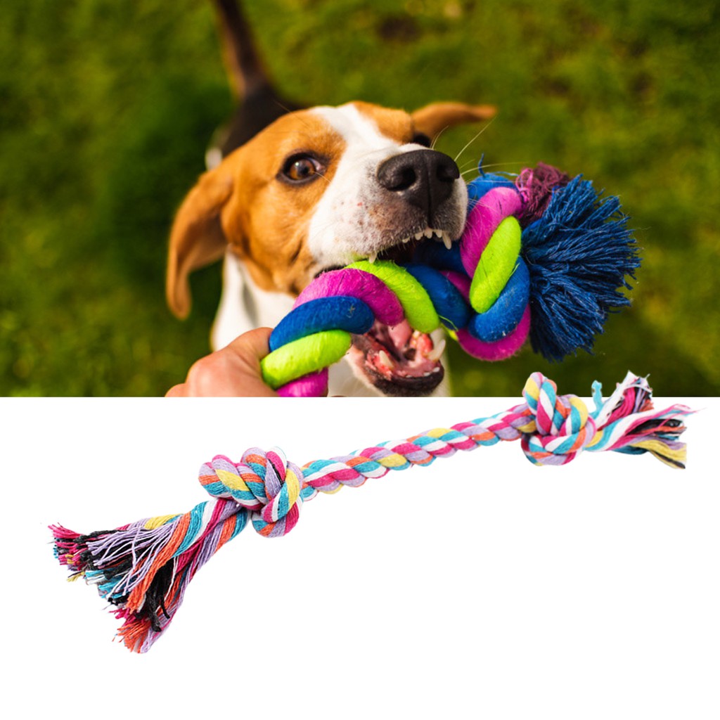 Đồ chơi gặm bằng dây cotton dùng làm sạch răng cho thú cưng