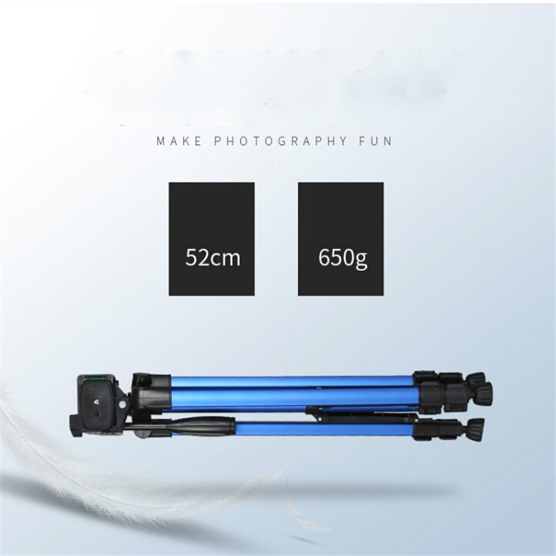 Chân giá đỡ điện thoại, máy ảnh Tripod 3366 cao 150cm có tay cầm cực chắc chắn - Giao màu ngẫu nhiên