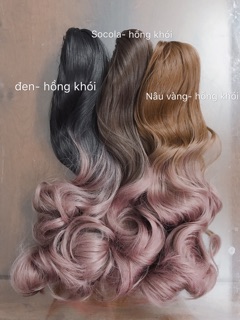 [ẢNH THẬT] Tóc giả Yuritran (Tóc ngoặm ombre hồng tím khói)