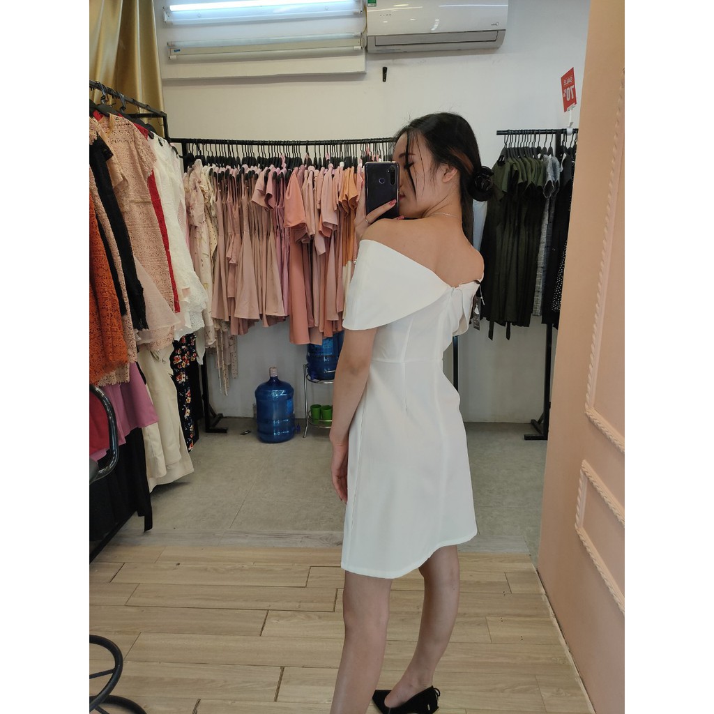 ĐẦM TRẮNG CAO CẤP K701- Mimosa Store (Hàng may thiết kế ,ảnh thật shop tự chụp)