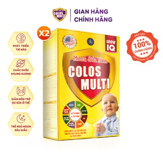 Combo 2 hộp Mama Sữa Non Colos Multi IQ hộp 22 gói x 16g - Sữa bột phát triển chiều cao và trí thông minh