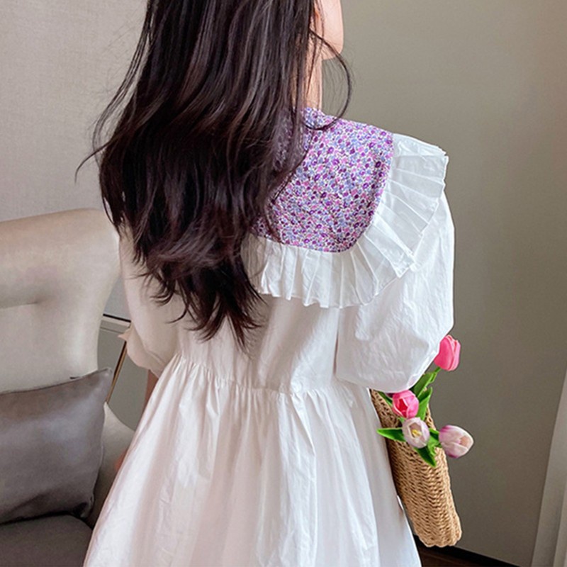 Khăn Choàng Cổ Chiffon In Họa Tiết Hoa Phong Cách Lolita Ngọt Ngào Cho Nữ | BigBuy360 - bigbuy360.vn