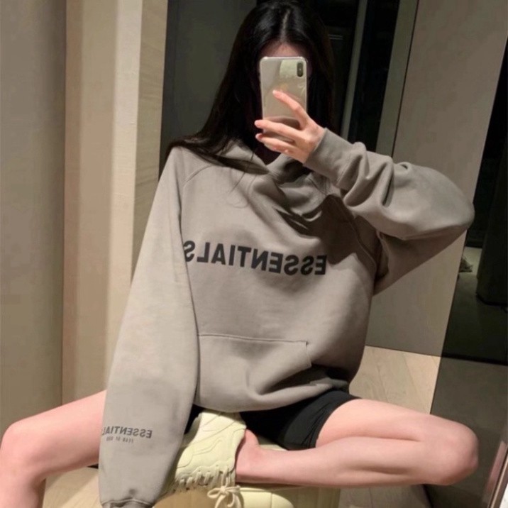 Áo Hoodie ESSENTIALS Nam Nữ chất nỉ bông có mũ dài tay phong cách Ulzzang