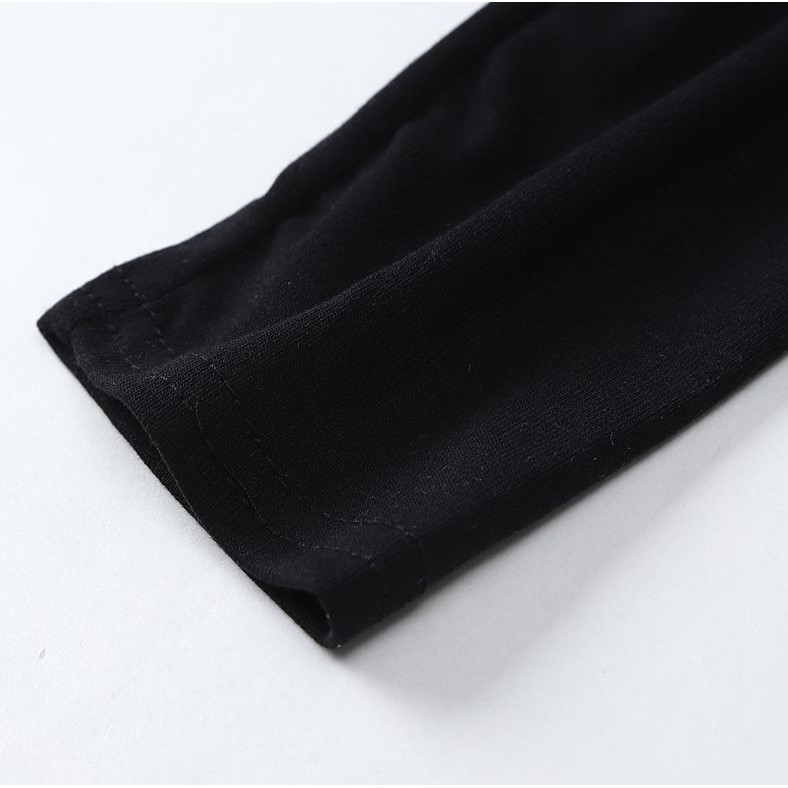 NUZIRO  Áo thun  tay dài cổ vuông xinh xắn phong cách Hàn Quốc