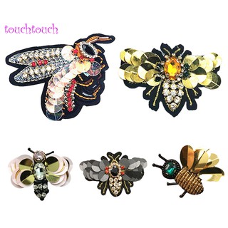 Tấm vá quần áo hình côn trùng đính sequin đẹp mắt