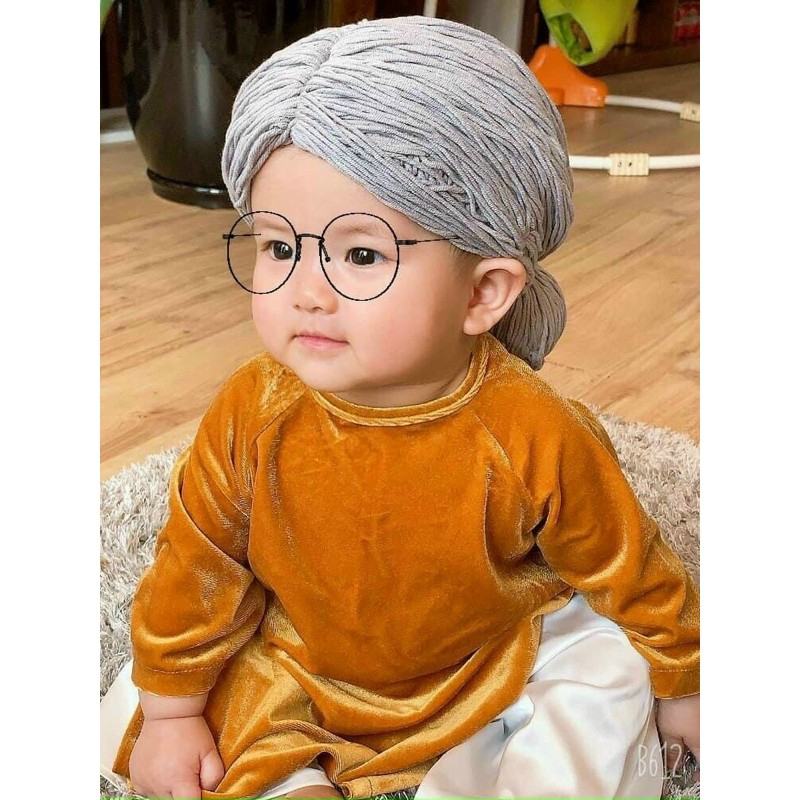 áo dài nhung bé gái