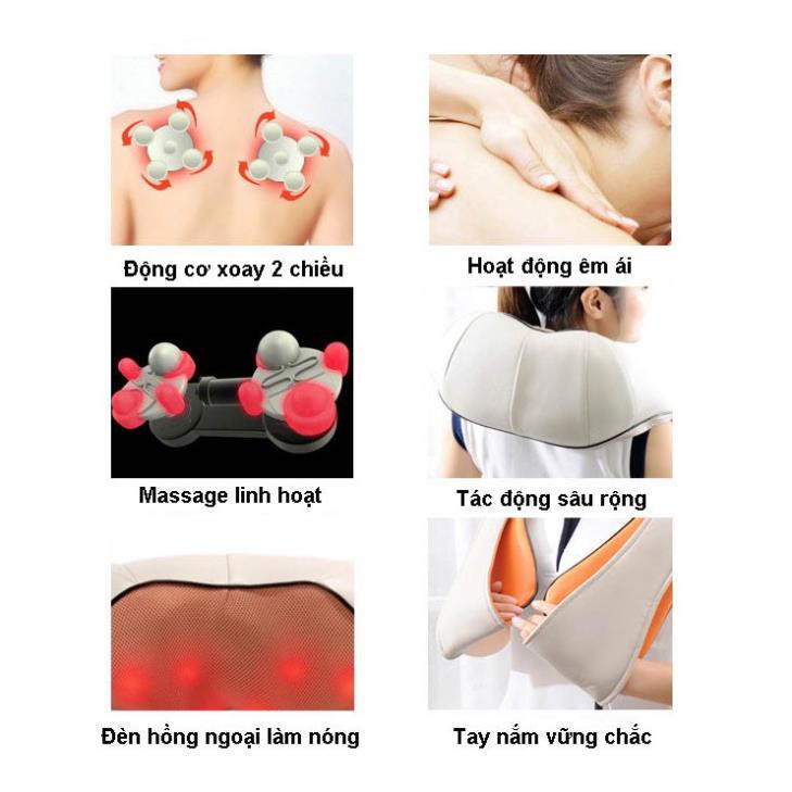 Đai Massage Đa Năng Đấm Lưng Xoa Bóp Cổ,Vai,Gáy Toàn Thân Có Chức Năng Hồng  Ngoại Cao Cấp PL906 | Shopee Việt Nam