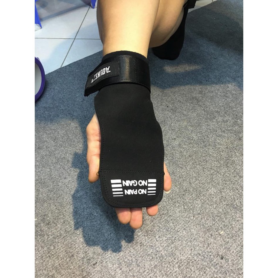 Găng Tay Tập GYM Lifting Grips Aolikes Pro Hở Mu Bàn Tay Jun Sport